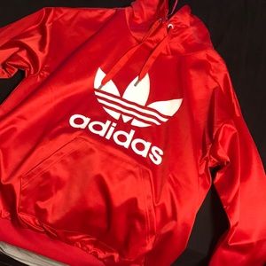 Red adidas hoodie